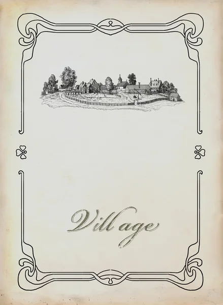 Village illustration — Stock Photo, Image