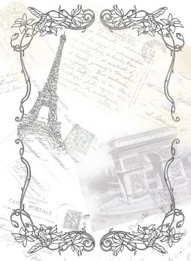 Paris Tema illüstrasyon