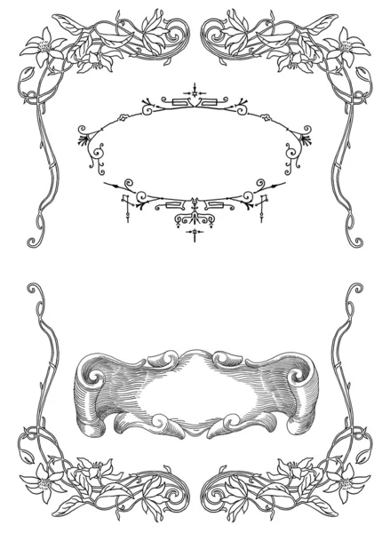 Vecchio fotogramma illustrazione — Foto Stock