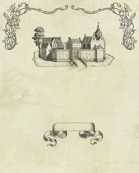 Stare Miasto ilustracja — Zdjęcie stockowe