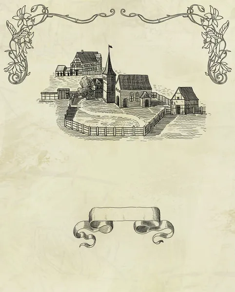 Staré město ilustrace — Stock fotografie