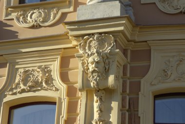 st. petersburg, Rusya Federasyonu eski evde mimari dekorasyonu closeup