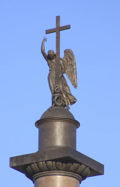Vista di San Pietroburgo. La colonna di Alessandro nella Piazza del Palazzo — Foto Stock