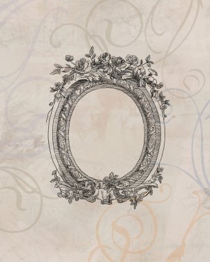 Elegan retro trame illüstrasyon