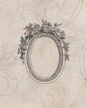 Elegan retro trame illüstrasyon