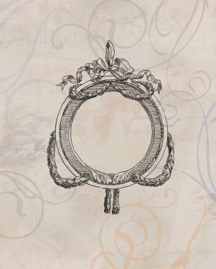 Elegan retro trame illüstrasyon