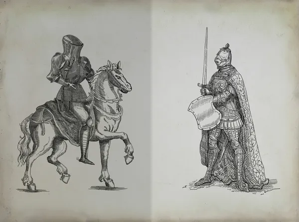 Рыцарская иллюстрация — стоковое фото