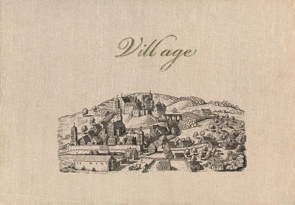 Illustration du vieux village — Photo