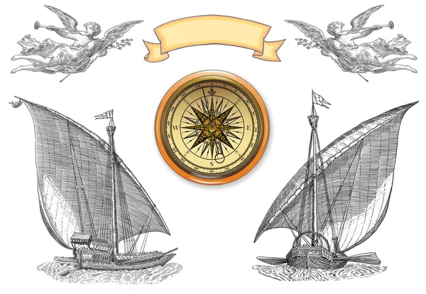 Pirat segelbåtar — Stockfoto