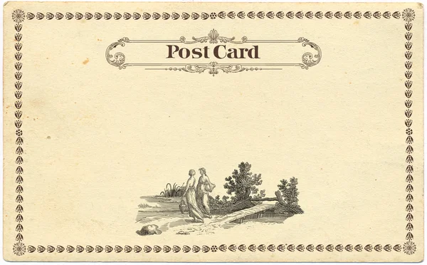 Cartão postal antigo — Fotografia de Stock