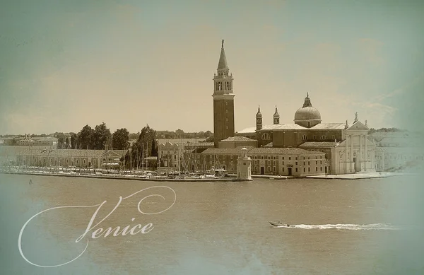 Открытка с видом на Венецию — стоковое фото