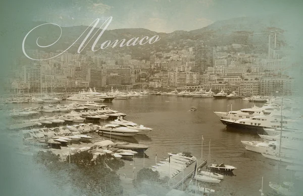 Открытка с видом на Монако — стоковое фото