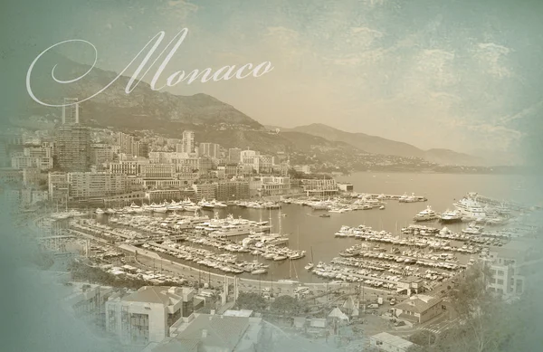 Monaco view postcard — Stock Photo, Image