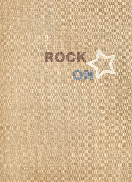 Inscription Rock on linen background — Stock Photo, Image