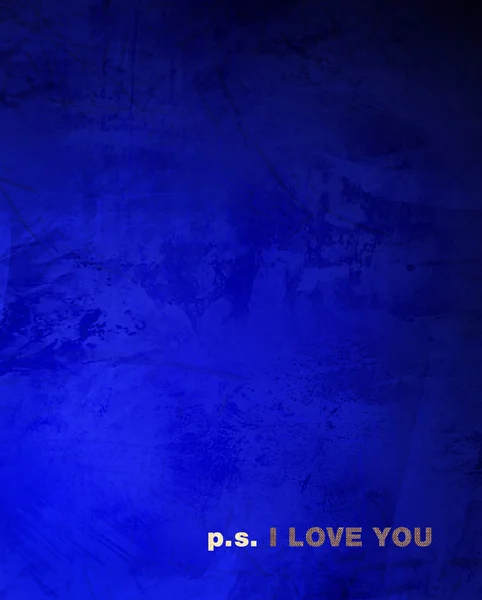 Inscription I love you on blue background — Stock Photo, Image