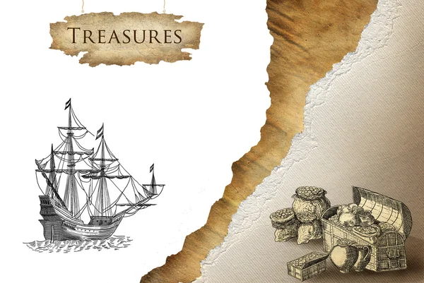 Pirate map — Stock Photo, Image