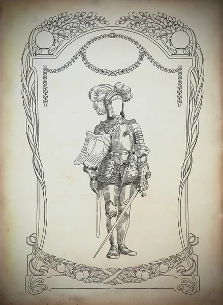 Knight illustration — Stockfoto