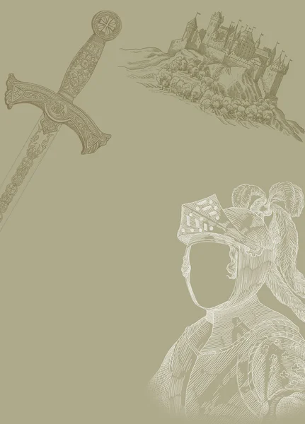 Ilustração do cavaleiro — Fotografia de Stock