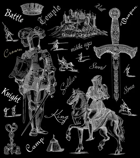 Knight illustration — Stock Photo, Image