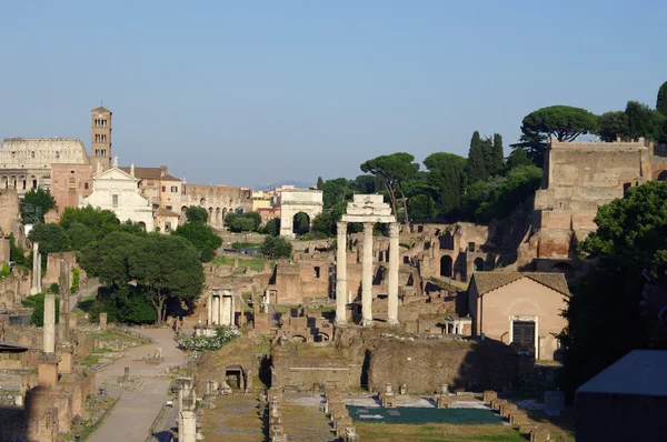 Kalıntıları Roma Forumu (foro romano), Roma, İtalya로마 포럼의 유적 (foro romano) 로마, 이탈리아 — Stok fotoğraf