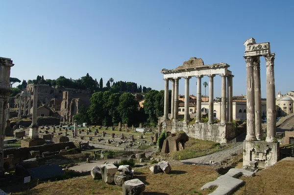 古罗马广场废墟 （古罗马） 在罗马，意大利 — 图库照片