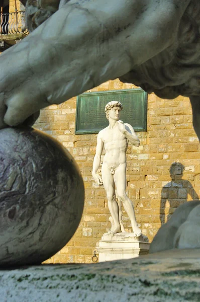 Давид Микеланджело во Флоренции — стоковое фото