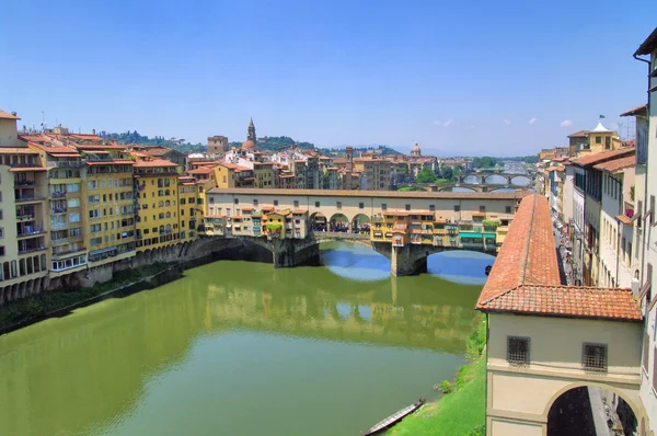 Γέφυρα ponte vecchio της Φλωρεντίας, Ιταλία — Φωτογραφία Αρχείου