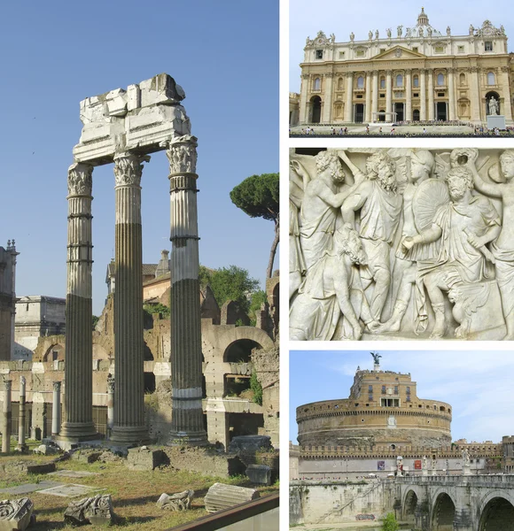 Koláž z Říma, Itálie — Stock fotografie
