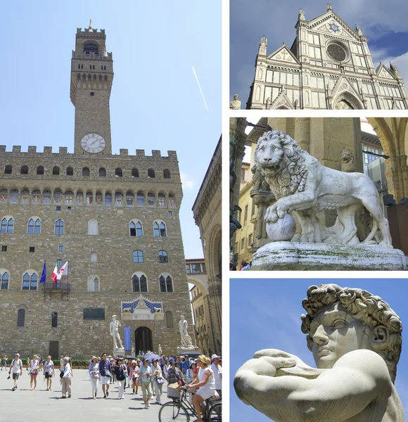 Collage of landmarks of Florence, Italy — Stock Photo, Image