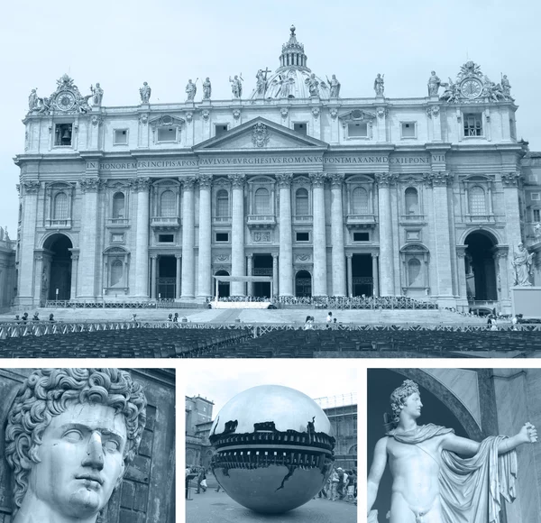 Collage of landmarks, Roma, Italia — Foto Stock