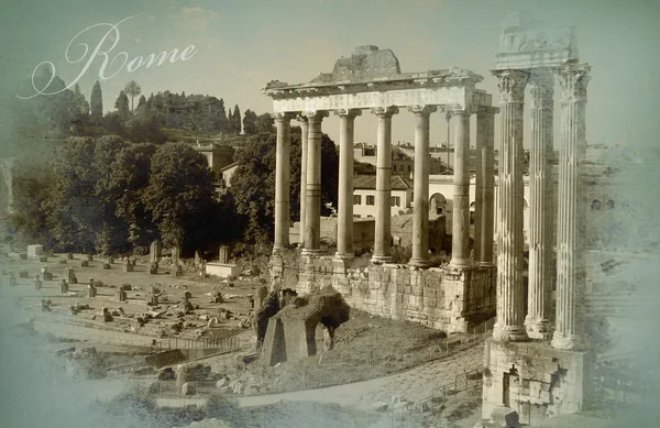 Foro romano, римський форум у Римі — стокове фото