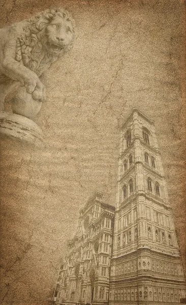 紙の上のフィレンツェのビュー — ストック写真