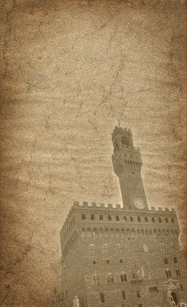 Florenz-Ansicht auf Papier — Stockfoto