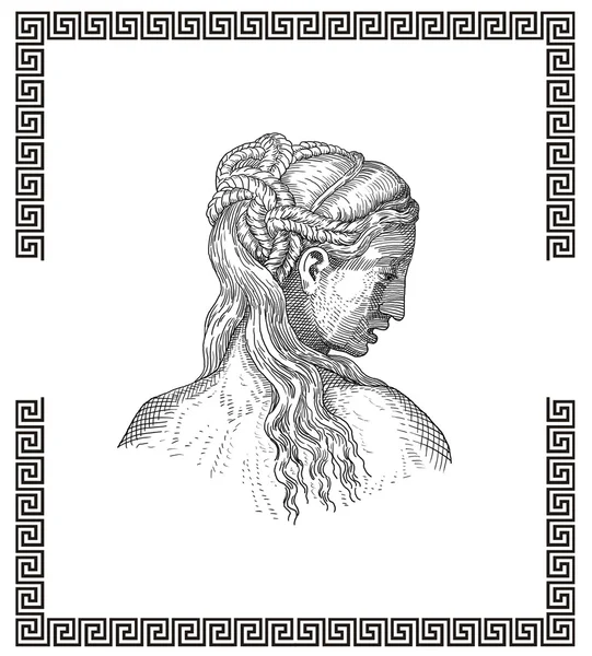 Ancient greek hair style — Stock Photo, Image