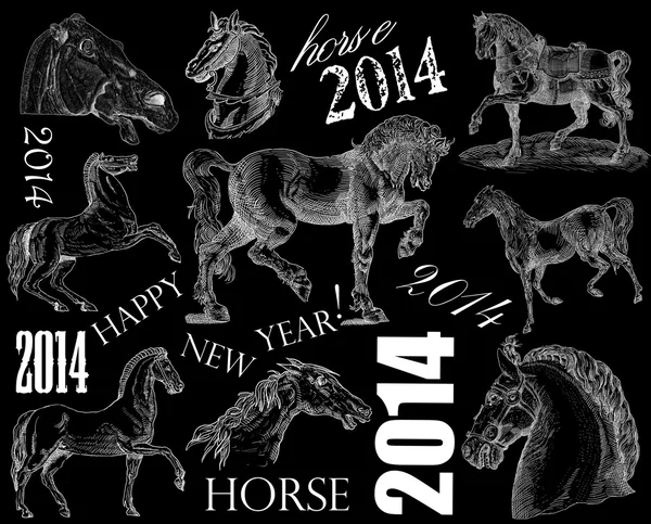 Новогодний дизайн-король 2014 — стоковое фото