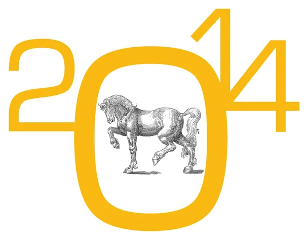 Häst 2014 år symbol — Stockfoto