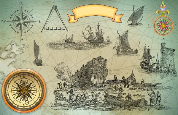 Carte des pirates — Photo