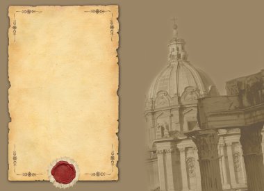 Roma manzaralı eski arka plan