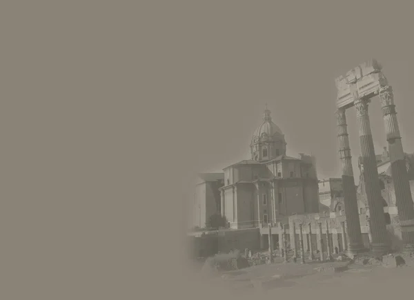 Oude achtergrond met uitzicht op rome — Stockfoto