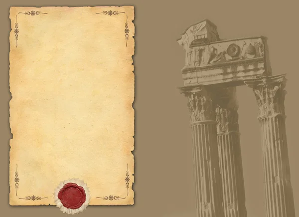 Stary tło z widokiem na Rzym — Zdjęcie stockowe