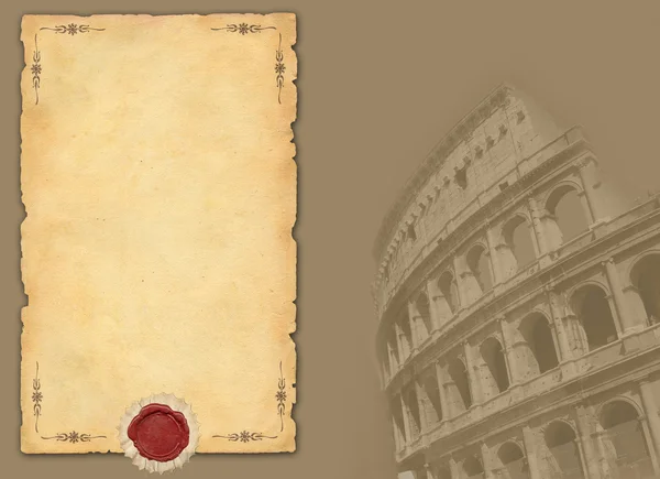 Roma manzaralı eski arka plan — Stok fotoğraf