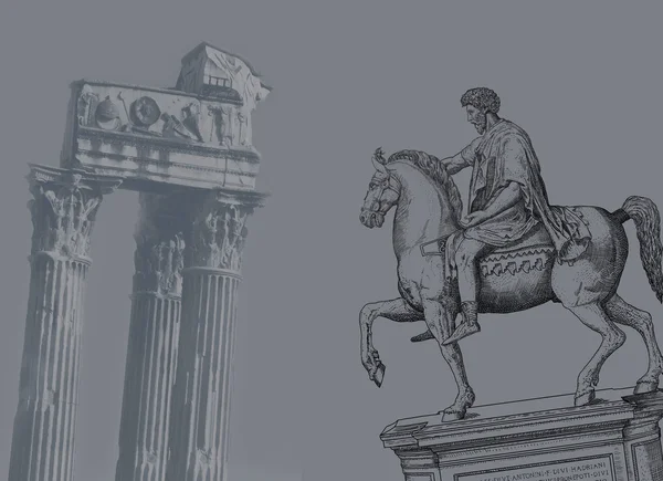 Gamla grekiska tema illustration — Stockfoto