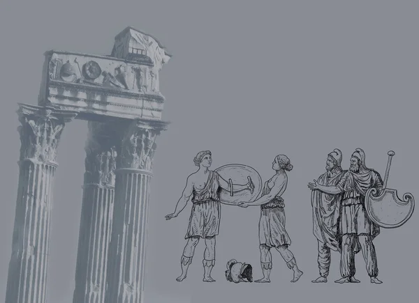 Old greek theme illustration — Stock Photo, Image