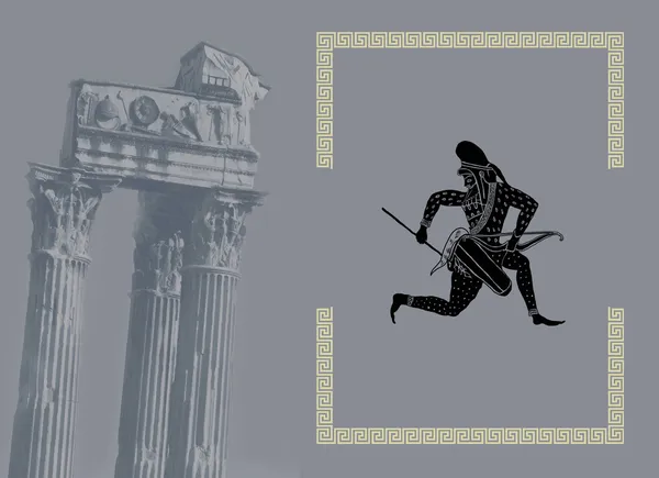 Stary grecki motyw ilustracja — Zdjęcie stockowe