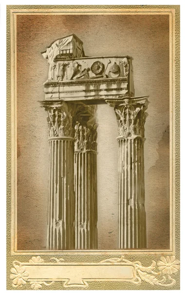 Roma manzaralı eski kartpostal — Stok fotoğraf