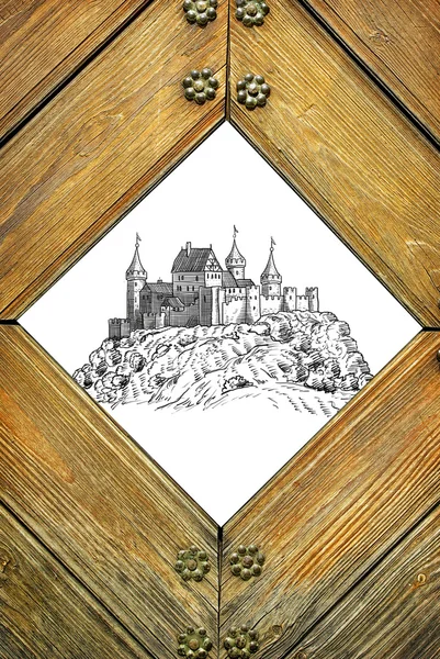 Illustration zur alten Burg — Stockfoto
