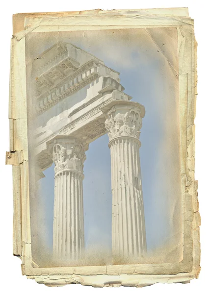 Old paper with Rome view — Stock Photo, Image