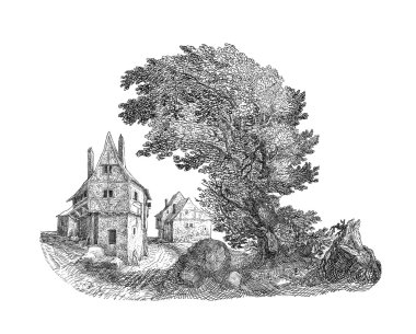köy illüstrasyon