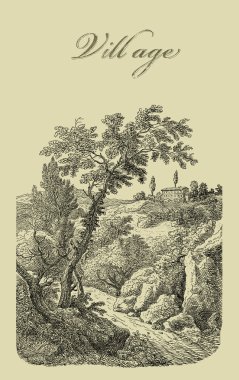 köy illüstrasyon