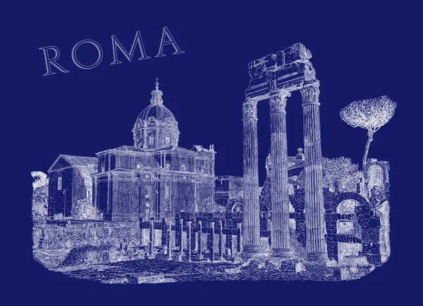 Rome view illustration — Stock Photo, Image